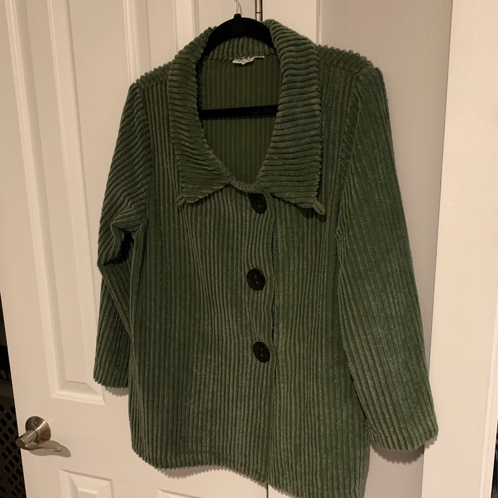 Green Wide Wale Corduroy Jacket by Habitat